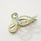 Sabrina Garden Ribbon Metal Bow Claw Clip - Large