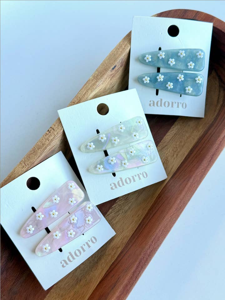 Daisy Barrette Hair Clip (Set of 2)