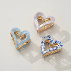 Juliette Coastal Metal Heart Claw Clip - Small