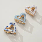 Juliette Coastal Metal Heart Claw Clip - Small
