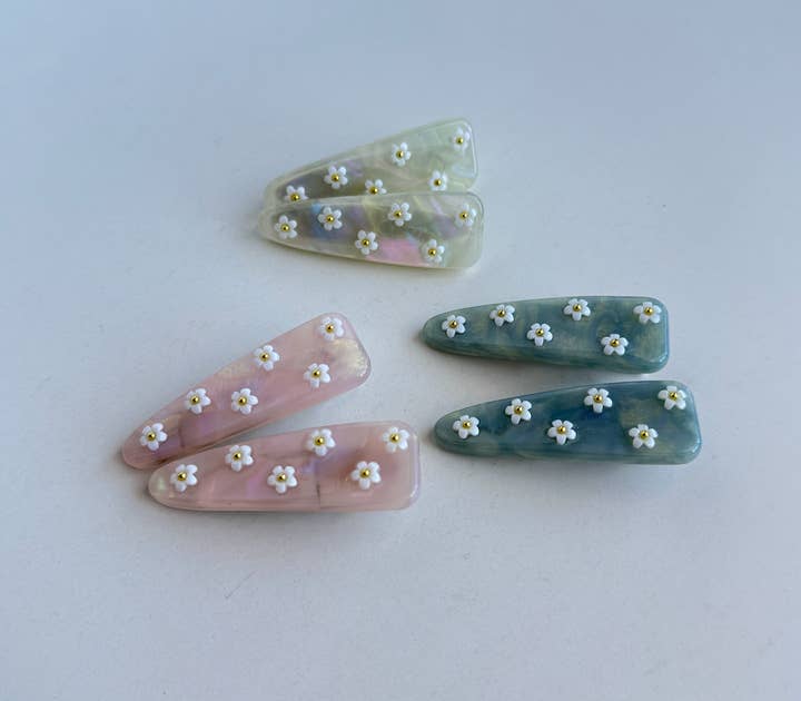 Daisy Barrette Hair Clip (Set of 2)