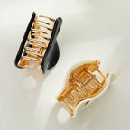 Nadia Solid Curved Metal Claw Clip - Medium