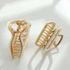 Vera White/Gold Metal Assorted Claw Clips - Large