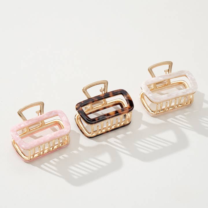 Harlow Core Rectangle Metal Claw Clip - Medium/Large